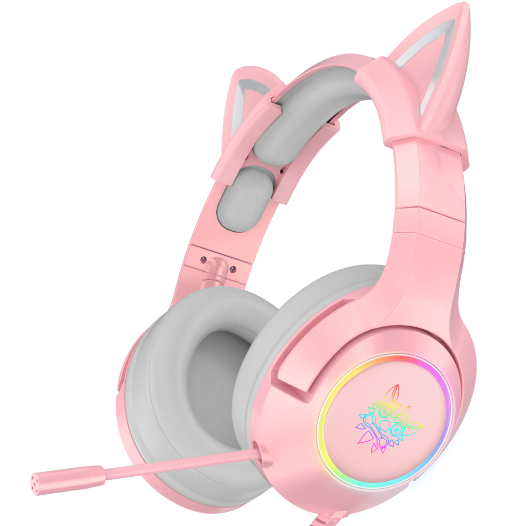 Onikuma K9 Pink Cat Ears 3.5 Gaming Headset - REPC Computer Store